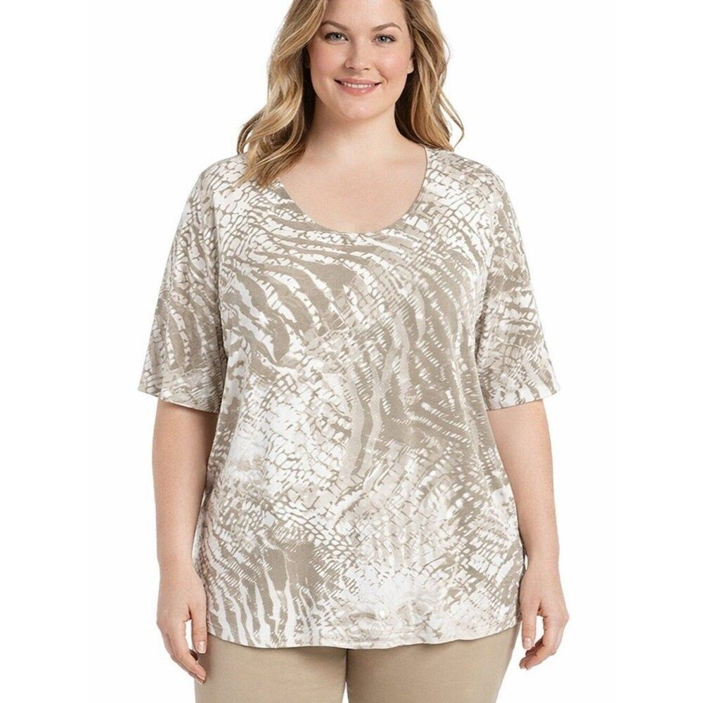 Travelers By Chico's Short Sleeve Top Size 4 (24)